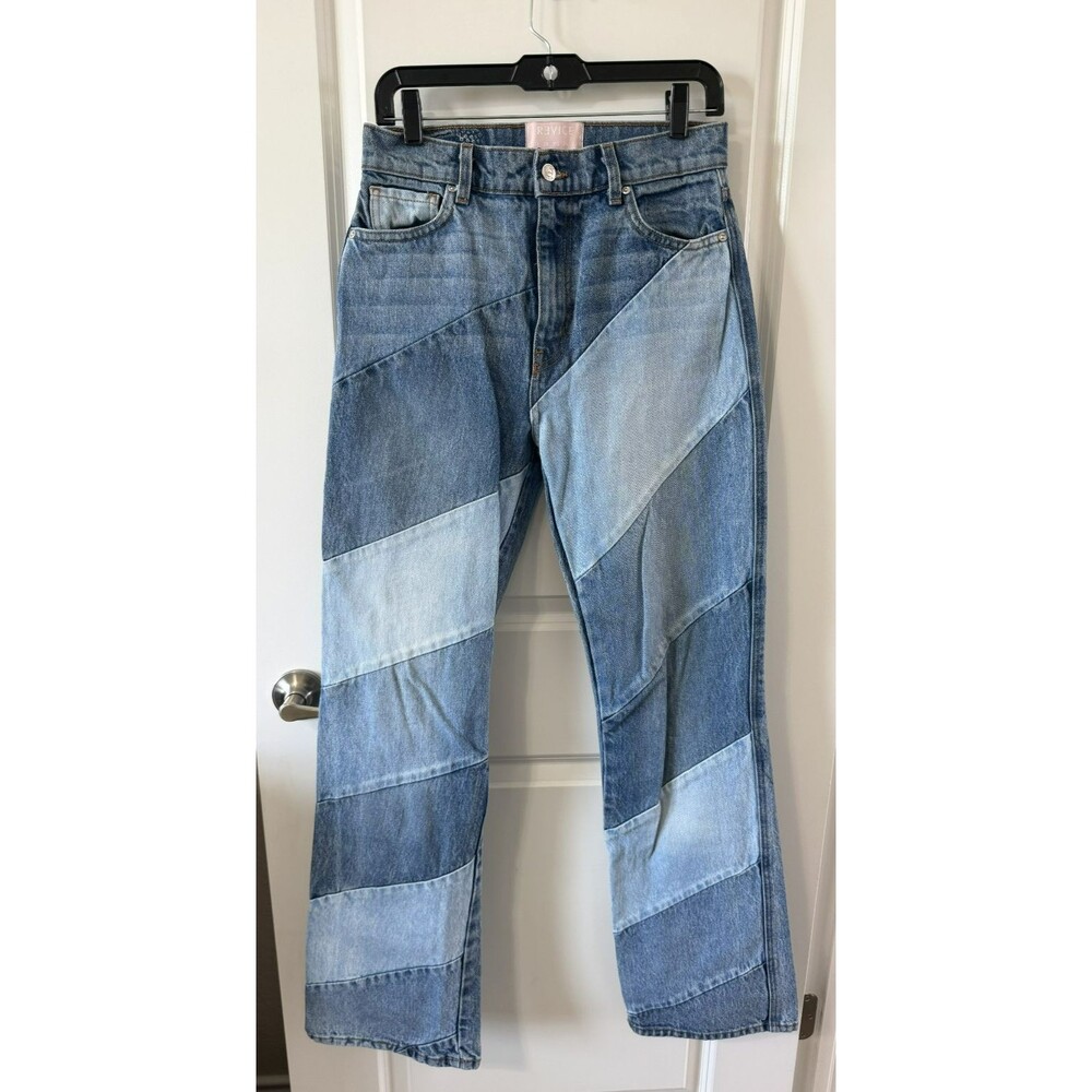 Revice Patchwork Jeans Women’s Size 28 Blue Cotton Denim USA NWOT